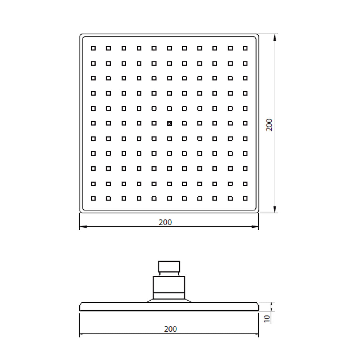 Plato Ducha Cuadrado de 20 cm