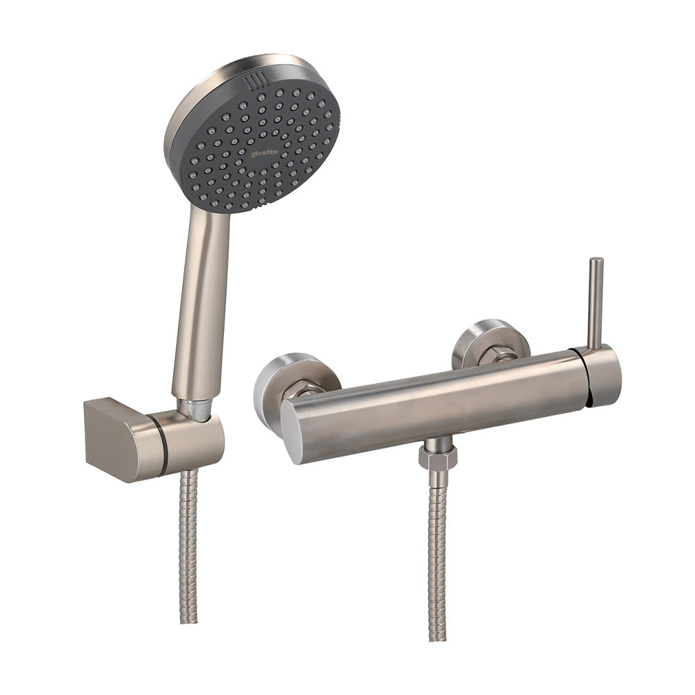 Monomando Ducha Veroli Inox Satinado