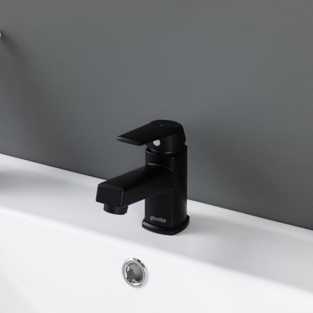 Monomando Lavamanos Módena Eco Negro Mate