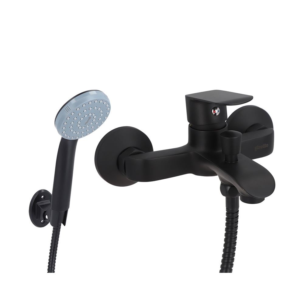 Monomando Tina Ducha Priego Negro Mate