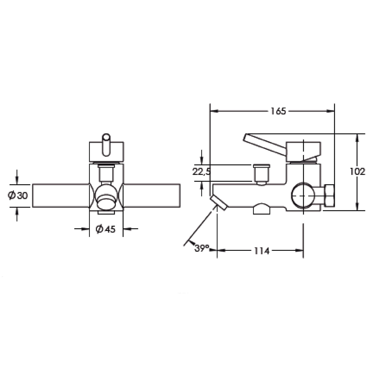 Monomando Tina Ducha Fiorenzo Grafito Austral