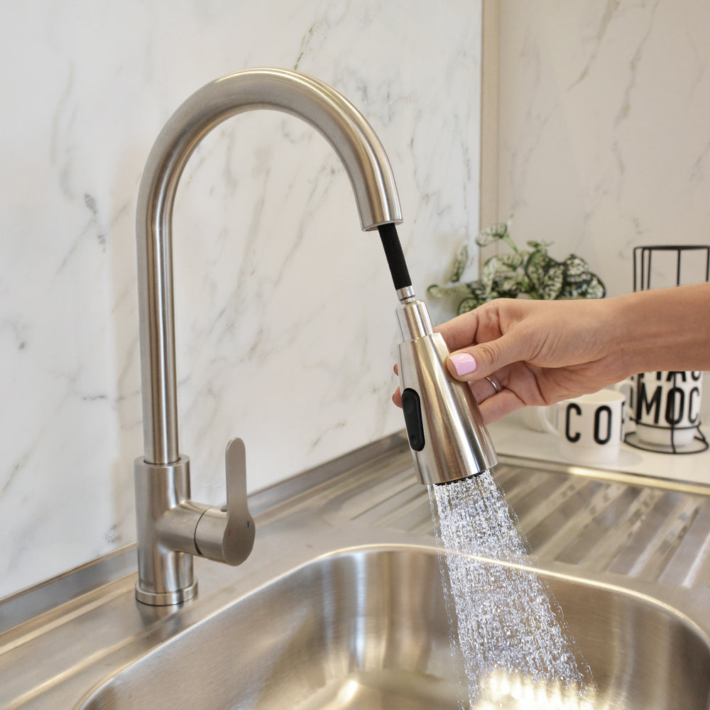 Monomando Lavaplatos Extraíble Veletri Inox Satinado