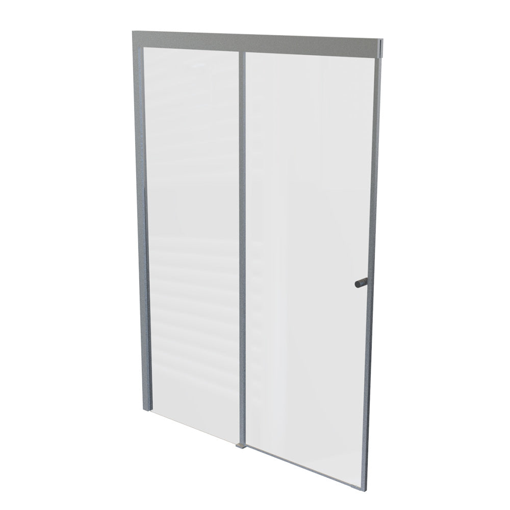 Mampara Corredera 130x185 cm Ajustable ±3 cm Cromado