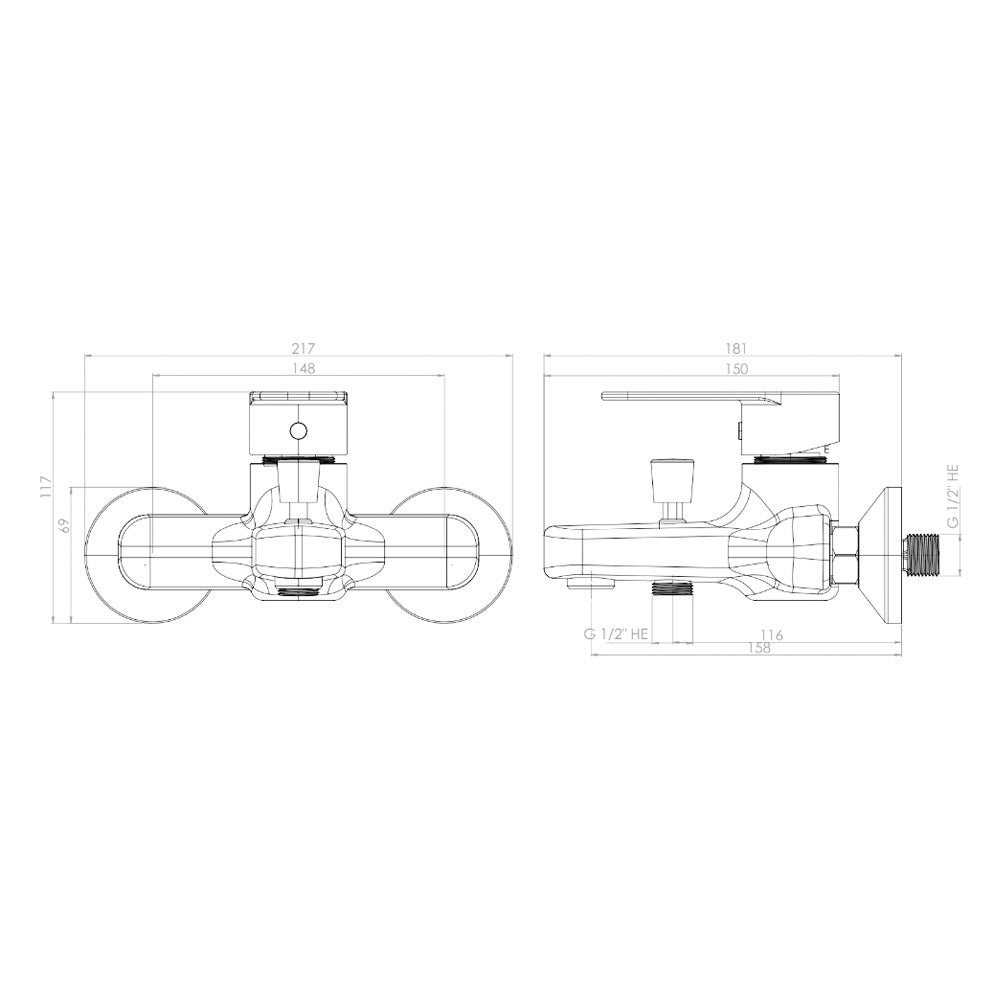 Monomando Tina Ducha Verona Grafito Austral