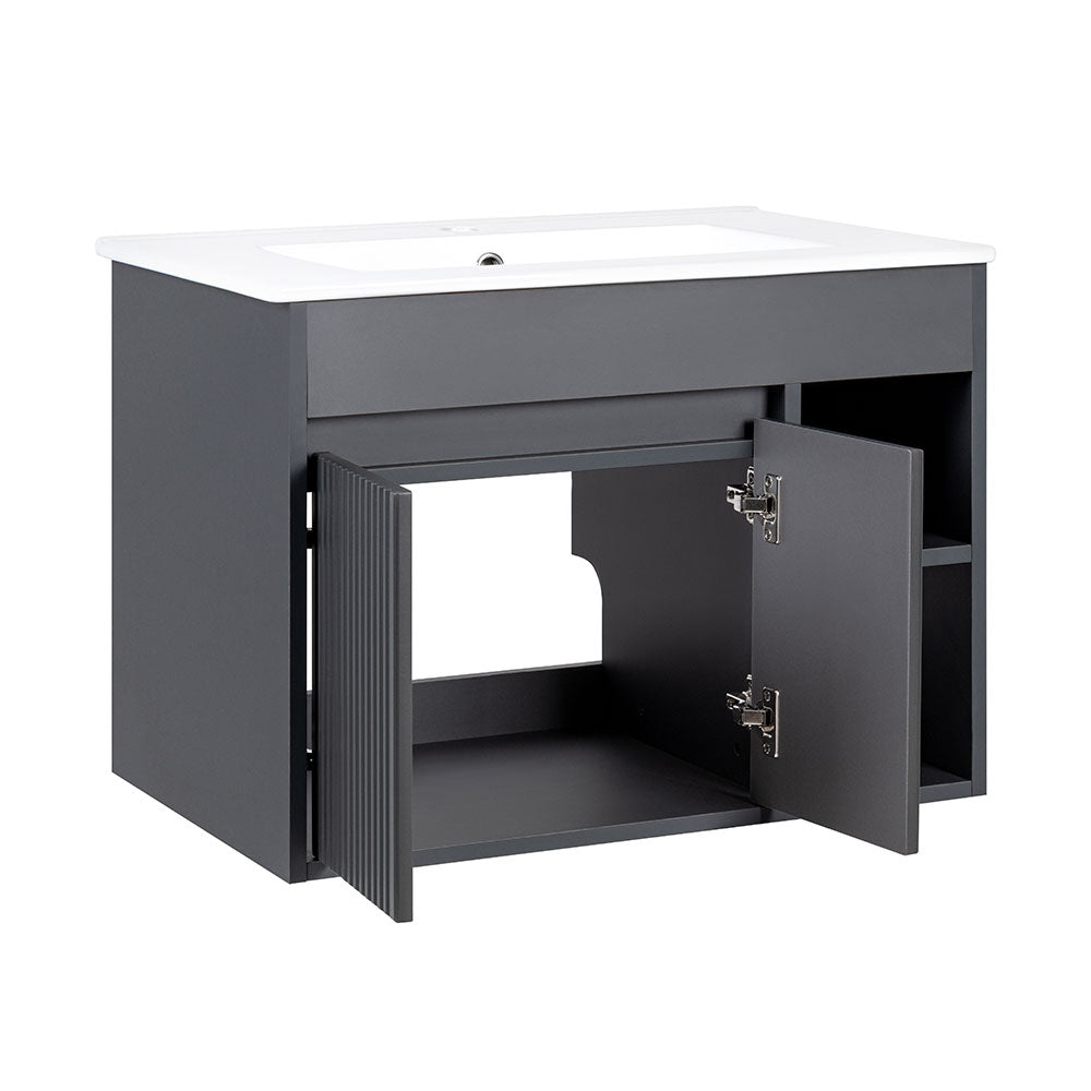 Mueble de Baño Completo Lille Dark Grey Texturado