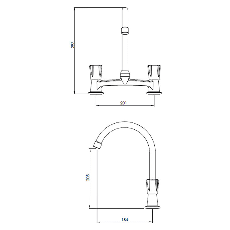 Combinación Lavaplatos 8&quot; Maranello Cromo