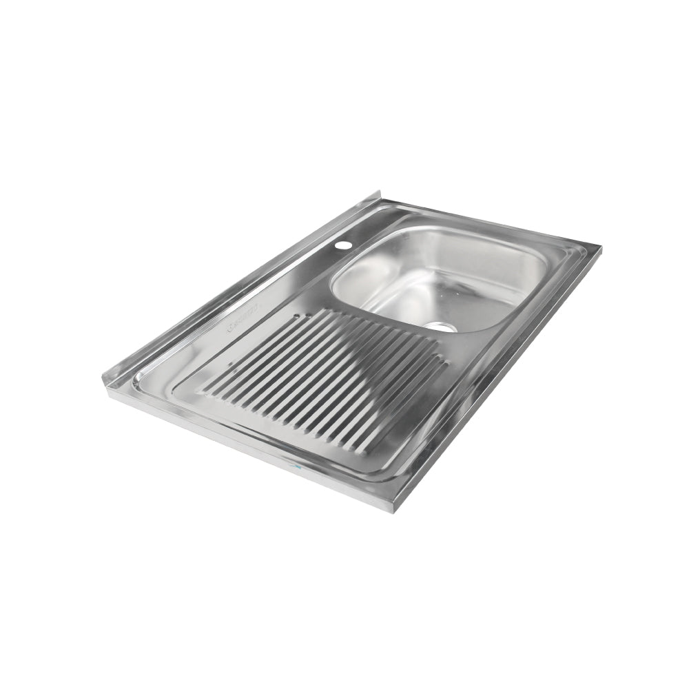 Lavaplatos Sobreponer Inox 80x50 Izquierdo con Desagüe