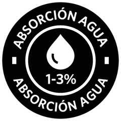 Absorción Agua 1-3%